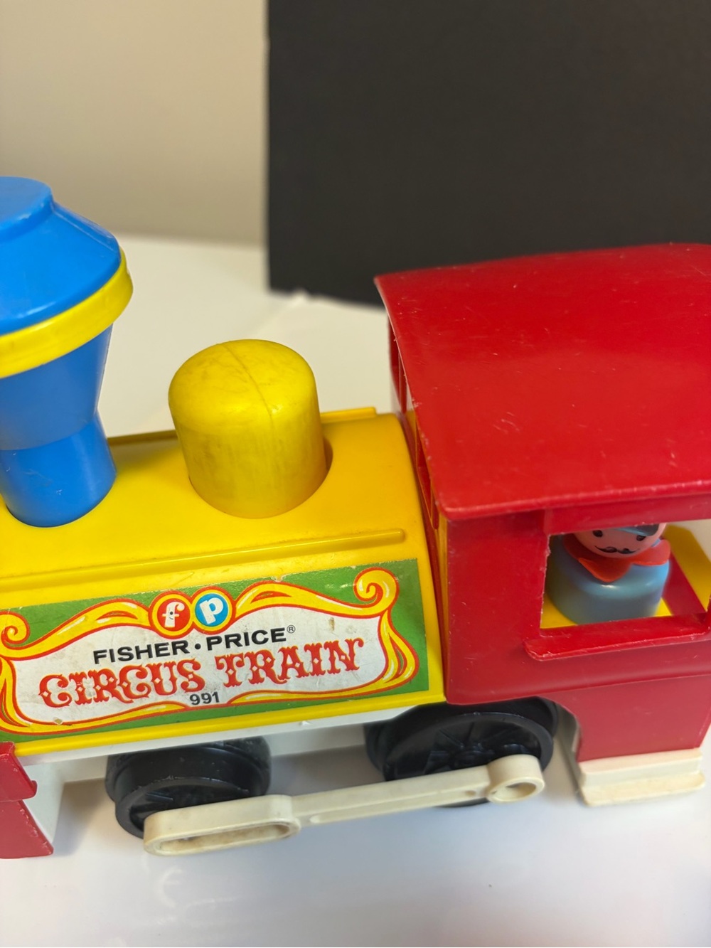 Fisher-Price Circus Train Engine Toy - Red, Yellow & Blue